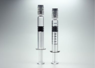 Glas Prefilled Spritzen 2.25ml mit Luer-Verschluss-steifer Kappe ISO bescheinigt