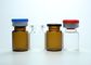 Pharmazeutische 5ml klären sich oder bernsteinfarbige Minilyophilisations-Glasphiolen mit Kappe