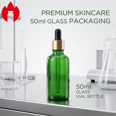 50ml grüne kosmetische ätherische Ölglasflasche