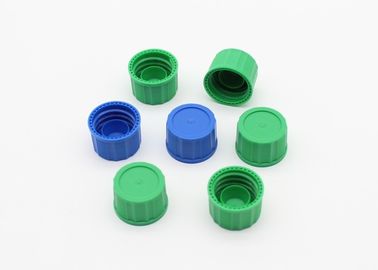 18 materielle Plastiküberwurfmuttern der Zahn-pp. blau/grüne Farbe mit innerem Stecker