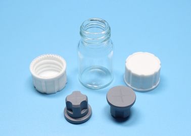 transparente Schraubverschluss- Siebdruck-Druckoberfläche der Phiolen-7ml mit Schrauben-Plastikkappen