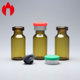 bernsteinfarbige Miniphiole des Glasrohr-3ml mit leichtem Schlag weg von der Kappe