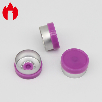 13mm purpurrote glatte Flansch-Einspritzungs-pharmazeutische Glasphiolenkappen