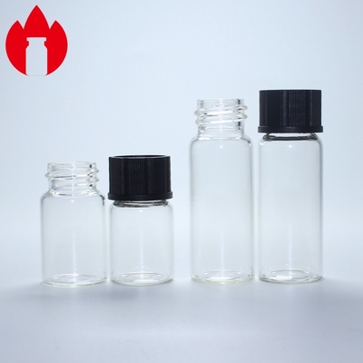 Schraubverschluss- verlegte Hals-Glasflaschen-Phiole mit Plastiküberwurfmuttern