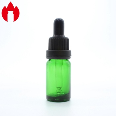10 ml grüne ätherische Ölflasche aus Glas mit Plastikkappe