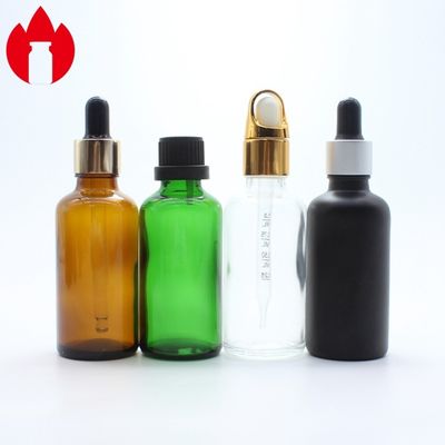 50ml klare Bernsteinblaue grüne ätherische Öl-Kosmetik-Glasflasche Phiole