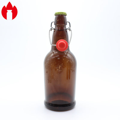 Spezifische, klare Glasflasche mit Form für Soda, Saft, Wein, Bier, Getränke