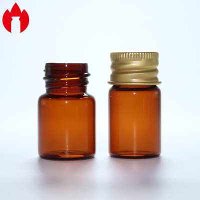 5 ml Amber Screw Neck Glasflasche mit Aluminiumkappe