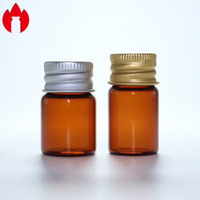 5 ml Amber Screw Neck Glasflasche mit Aluminiumkappe