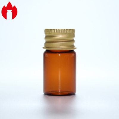 5 ml Amber Screw Neck Glasflasche mit Aluminiumkappe