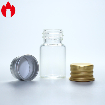 5 ml durchsichtige Schrauben Mundglasflasche mit Aluminiumkappe