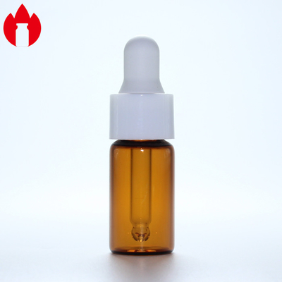 3 ml klare oder bärnsteinfarbene Schraubglasflasche mit Tropfkappe