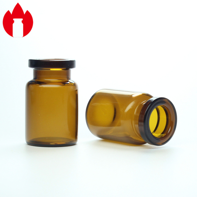 Pharmazeutische 5ml klären sich oder bernsteinfarbige Minilyophilisations-Glasphiolen mit Kappe