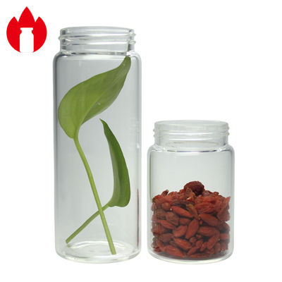3,3 hohes Borosilicat-hitzebeständige Glasflaschen-große Mund-Schrauben-Phiole