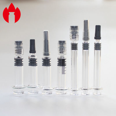 Kosmetische Luer Lock Spritze, 1 ml Vorgefüllte Spritze 5,0 Neutraler Borosilikatglasmaterial