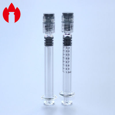 1 ml Vorgefüllte Spritzen aus leichtem Glas Transparente Farbe Für Kosmetika