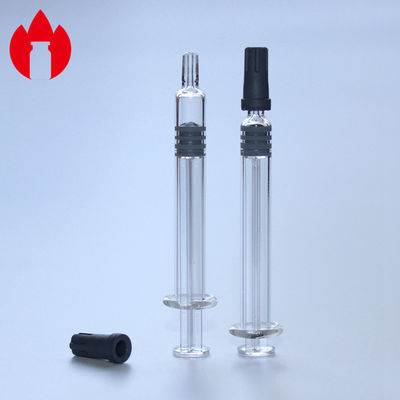 1 ml Vorgefüllte Spritzen aus leichtem Glas Transparente Farbe Für Kosmetika
