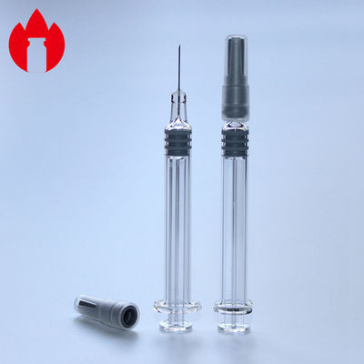 1 ml Vorgefüllte Spritzen aus leichtem Glas Transparente Farbe Für Kosmetika
