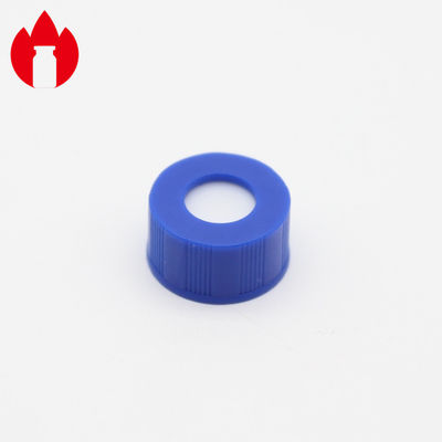 9mm Plastikmaterielle blaue Farbe überwurfmutter-pp. für chromatographische Flasche