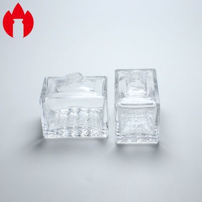 20 ml klares, quadratisches Parfüm-Glasfläschchen mit Heißprägung