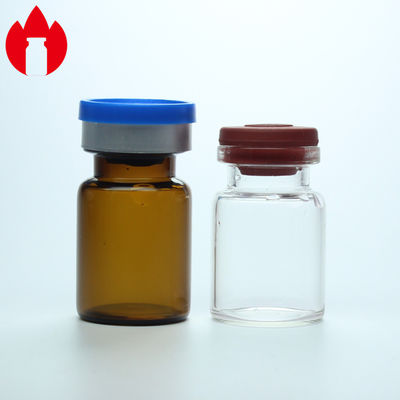 Pharmazeutische 5ml klären sich oder bernsteinfarbige Minilyophilisations-Glasphiolen mit Kappe