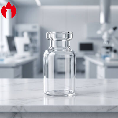 2 ml klares Arzneimittelfläschchen aus Glas mit Bördelverschluss