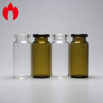 transparente oder bernsteinfarbige medizinische benutzte Borosilicat-Glasrohr-Phiole 10ml